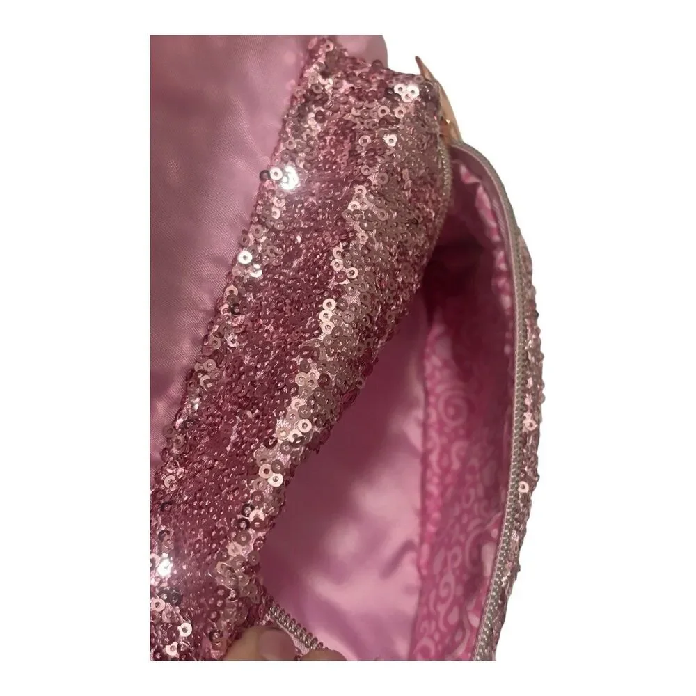 Disney Cruiseline‎ Bibbidi Bobbidi Boutique Backpack Pink Sequin -Rare